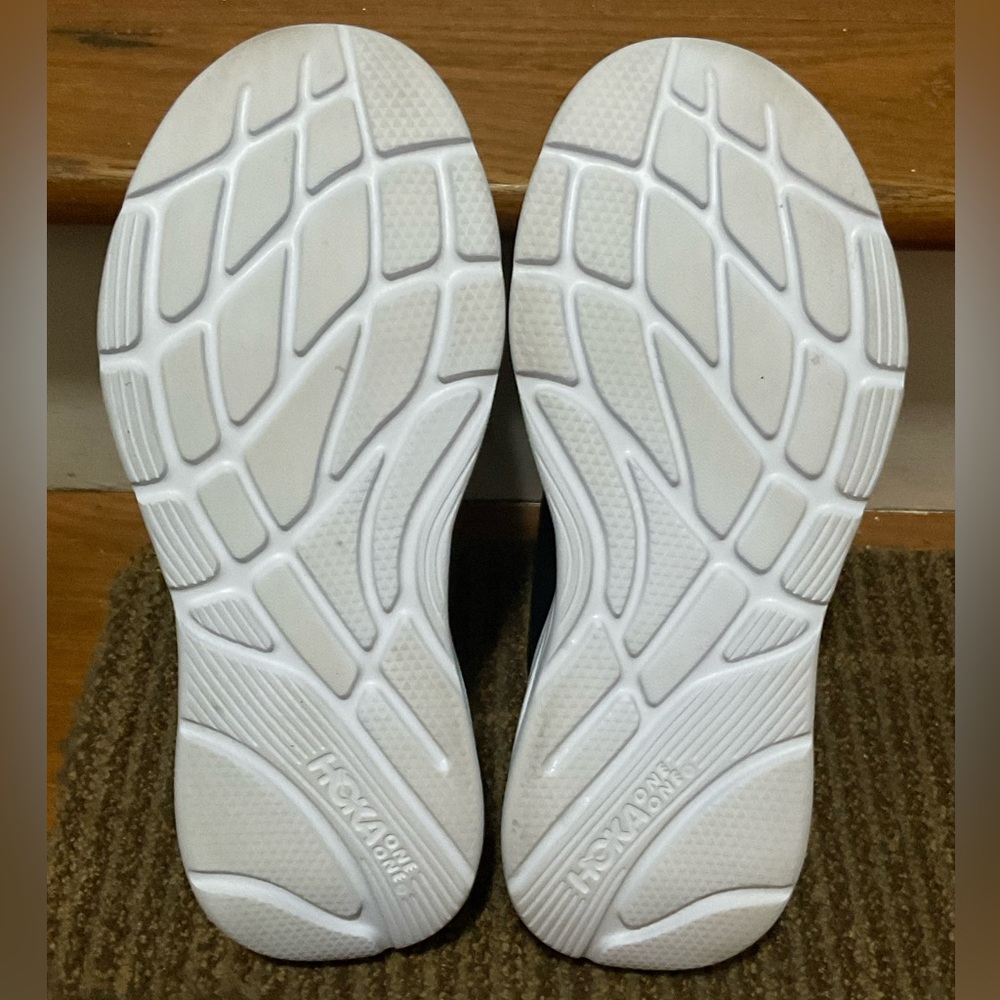 Hoka One One Black and White Slip-On Sneakers - Picture 10 of 11